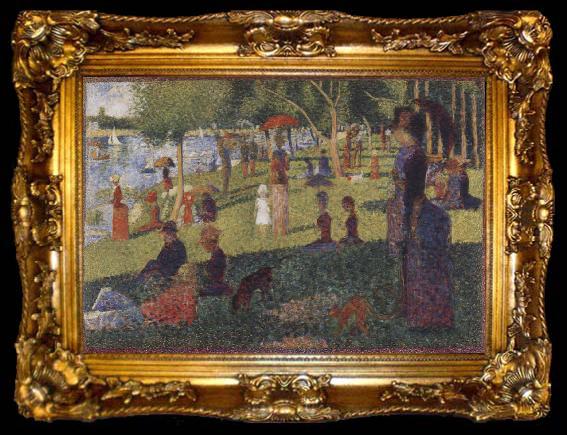 framed  Georges Seurat L-ll de la Grand Jatte, ta009-2